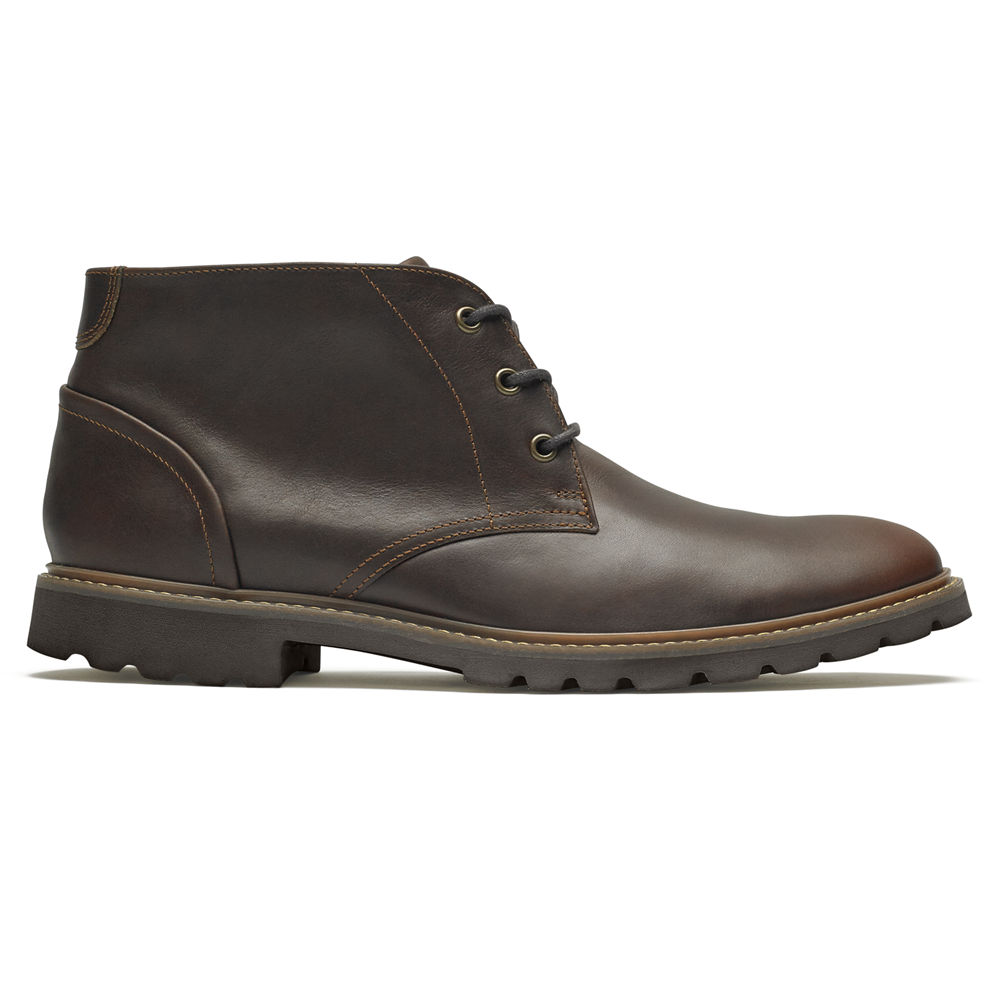 Rockport Boots For Mens Brown - Sharp & Ready Chukka - NT0842739